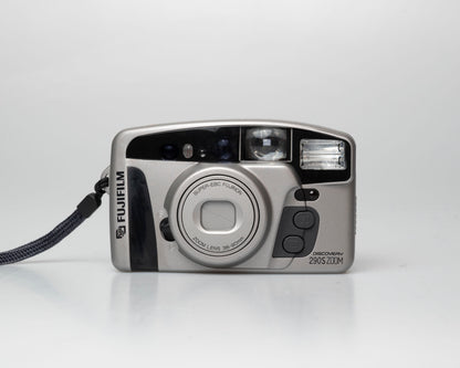 Fuji Discovery S290S Zoom 35mm point-and-shoot camera; front; off