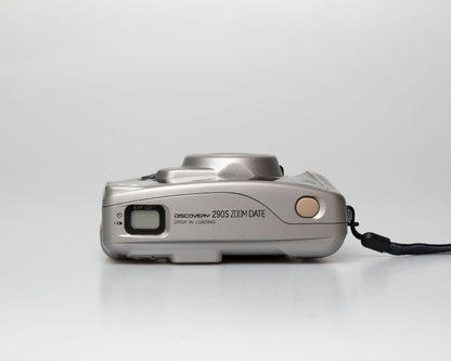 Fuji Discovery S290S Zoom 35mm point-and-shoot camera; top; off