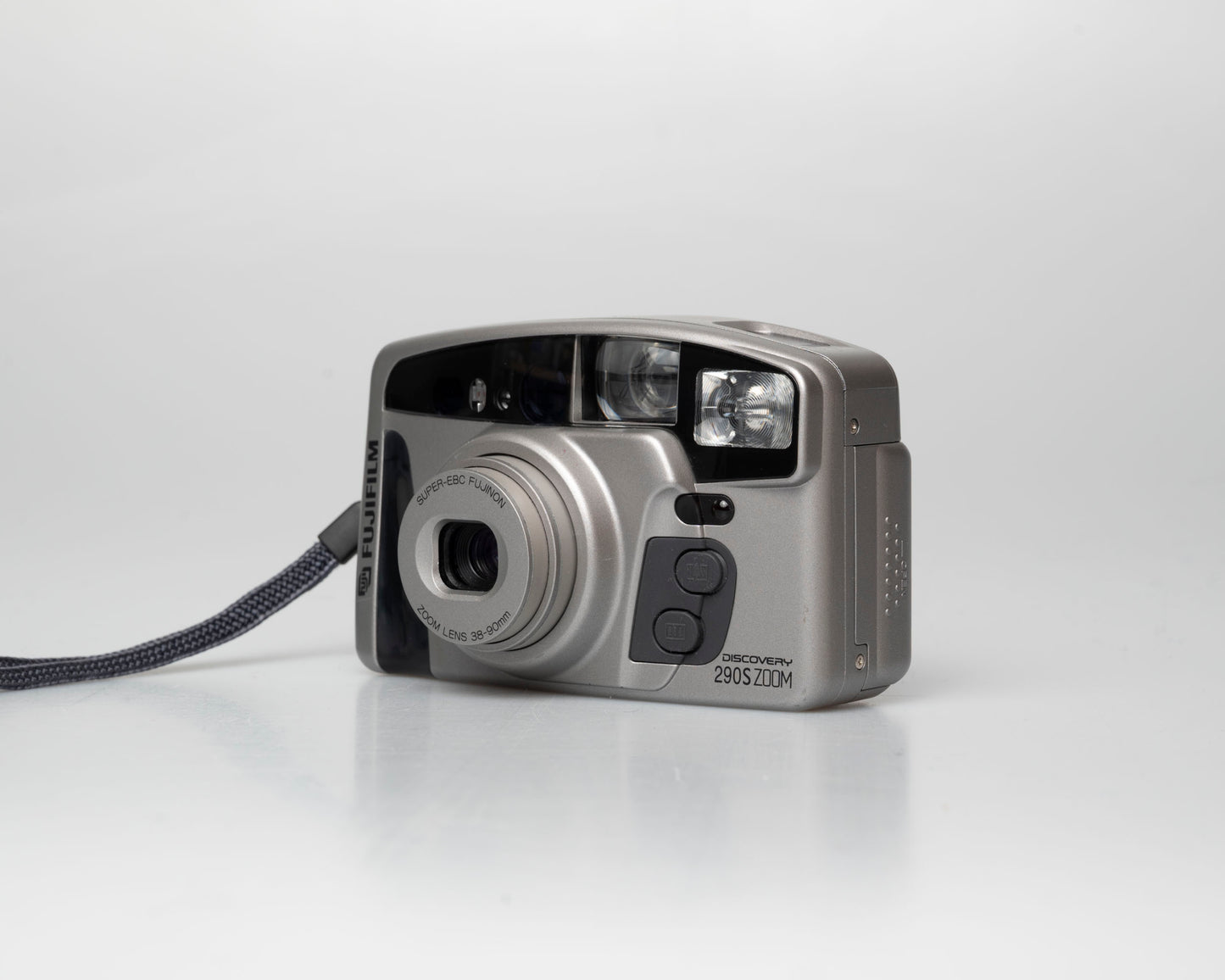 Fuji Discovery S290S Zoom 35mm point-and-shoot camera; right angle