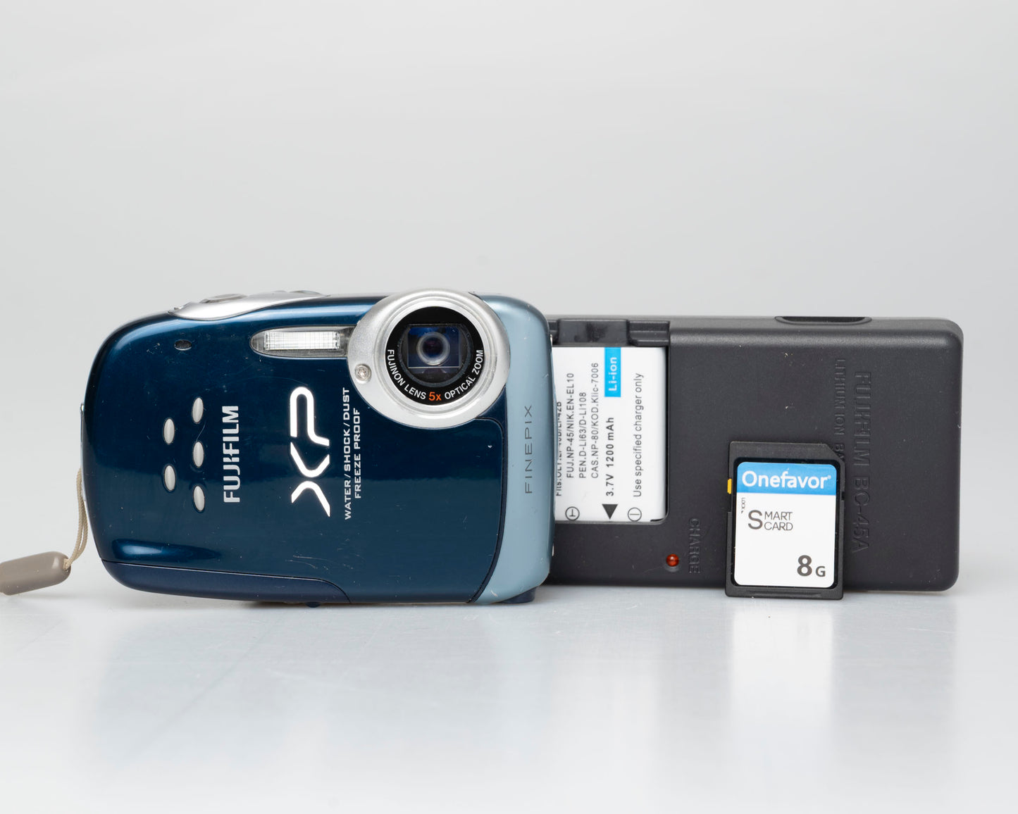 Fujifilm Finepix XP10 waterproof digicam w/ 12 MP CCD sensor + battery + charger + 8GB SD card (serial OSC21004)