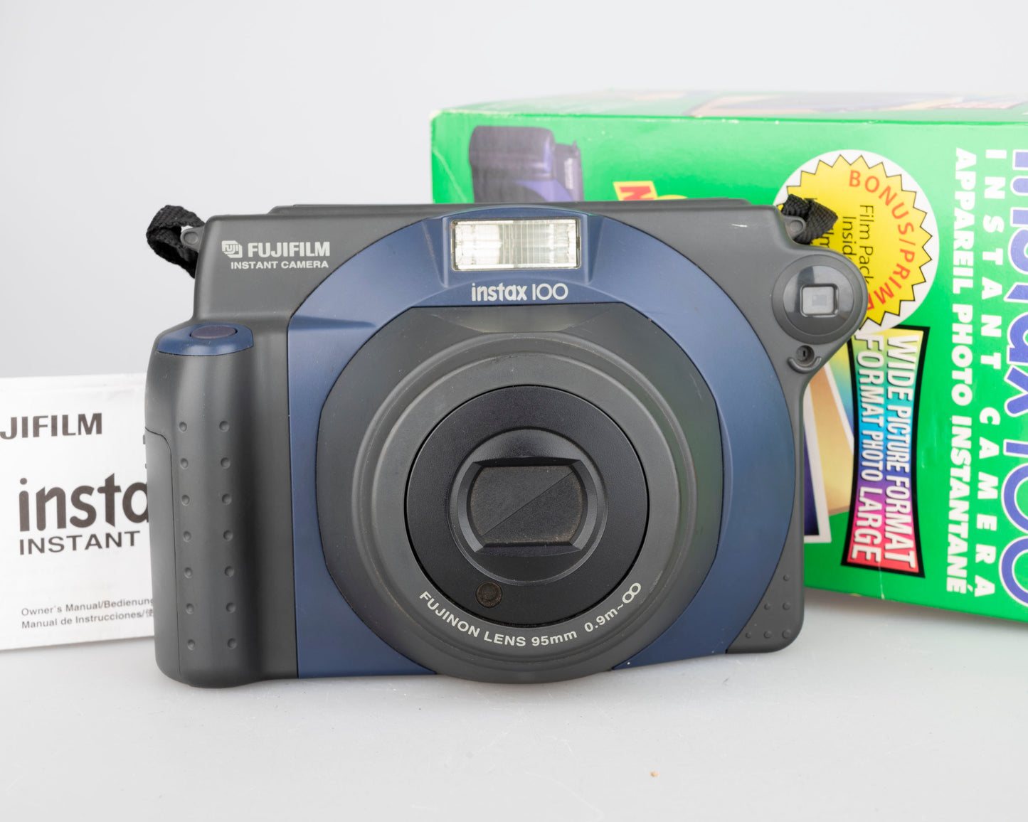 Appareil photo instantané Fujifilm Instax Wide 100 avec boîte d'origine et manuel