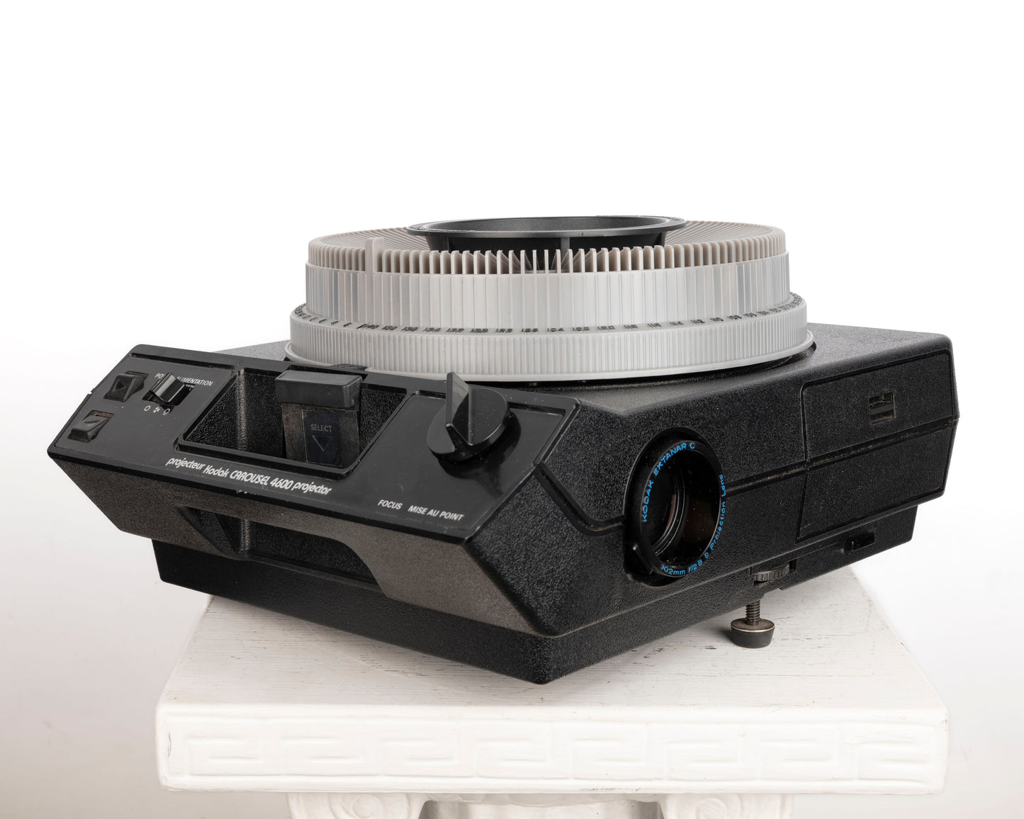 Projecteur de diapositives Kodak Carousel 4600 35 mm avec objectif Ektanar C 102 mm f2.8 (série 21513219)