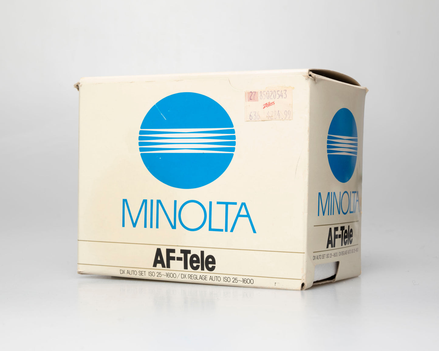 Appareil photo argentique à mise au point automatique Minolta AF Tele à double objectif 35mm avec boîte (numéro de série 58114422)