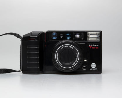 Appareil photo argentique à mise au point automatique Minolta AF Tele à double objectif 35mm avec boîte (numéro de série 58114422)