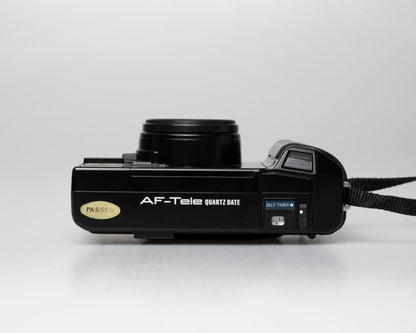 Appareil photo argentique à mise au point automatique Minolta AF Tele à double objectif 35mm avec boîte (numéro de série 58114422)