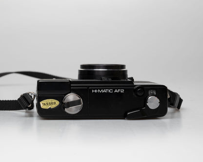 Minolta Hi-Matic AF2 35mm camera w/ box, case, & manual (serial 2131574) | film🎞tested