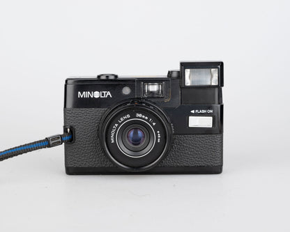 Minolta Hi-Matic GF compact 35mm zone focus camera w/ built-in flash