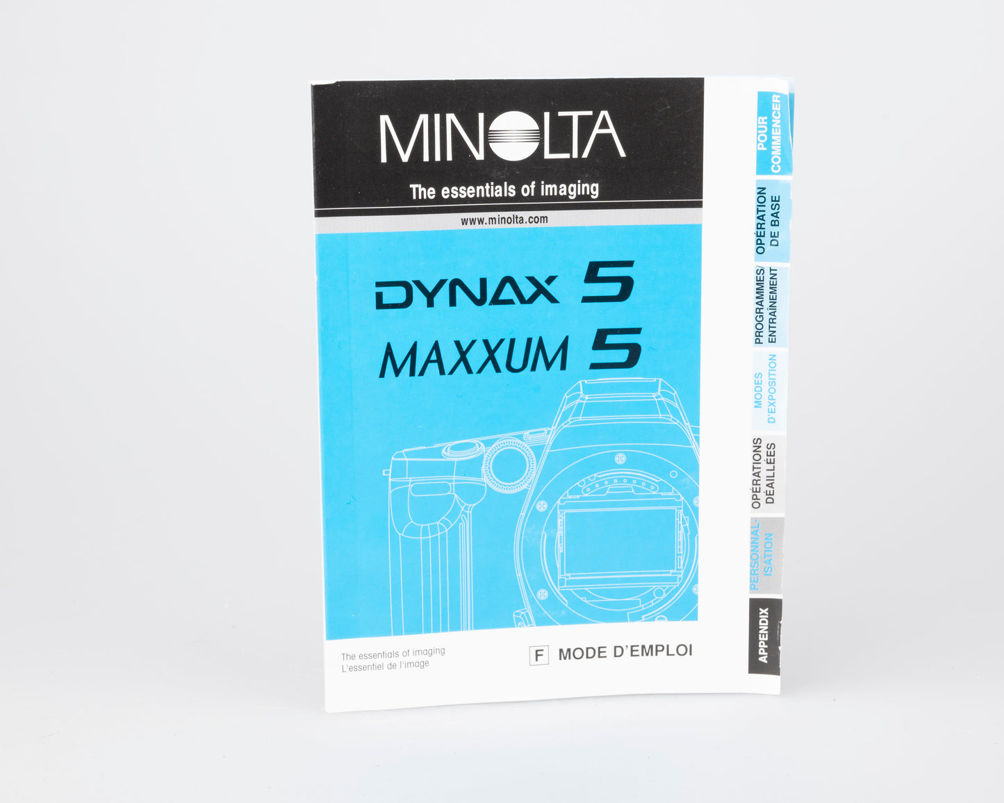 Minolta Maxxum 5 35mm SLR w/ 50mm f1.7 lens + manuals + original box