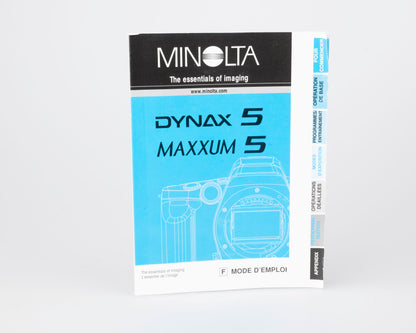 Minolta Maxxum 5 35mm SLR w/ 50mm f1.7 lens + manuals + original box