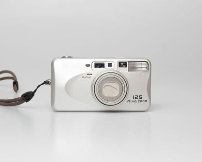 Minolta Riva Zoom 125 compact 35mm camera w/ case (serial 40016465)