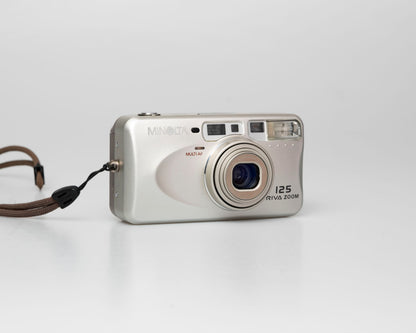 Minolta Riva Zoom 125 compact 35mm camera w/ case (serial 40016465)