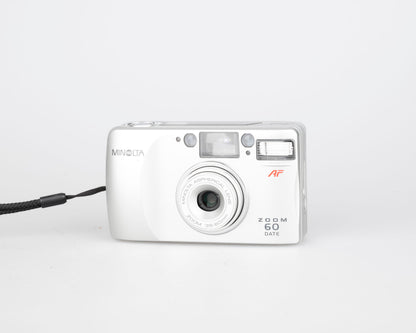 Appareil photo Minolta Zoom 60 Date 35 mm avec boîte d'origine + étui (série 20302683)