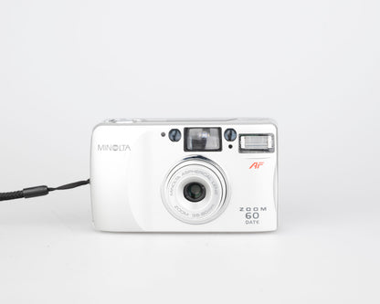 Appareil photo Minolta Zoom 60 Date 35 mm avec boîte d'origine + étui (série 20302683)
