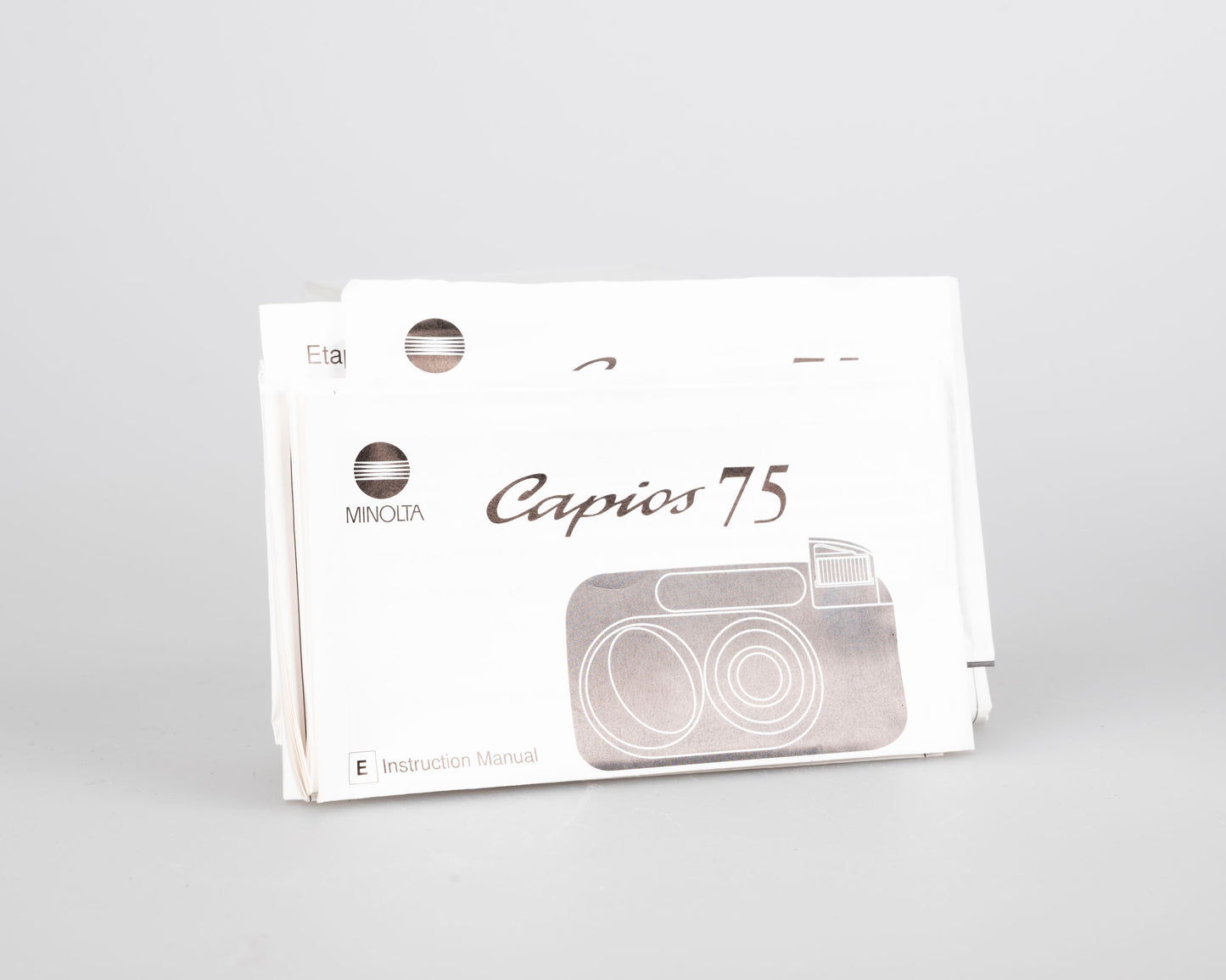 Appareil photo Minolta Capios 75 35 mm avec télécommande + étui + boîte d'origine + manuel (série 31101989)