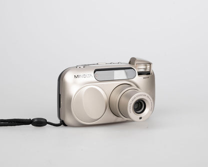 Appareil photo Minolta Capios 75 35 mm avec télécommande + étui + boîte d'origine + manuel (série 31101989)