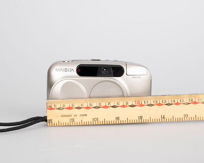 Appareil photo Minolta Capios 75 35 mm avec télécommande + étui + boîte d'origine + manuel (série 31101989)