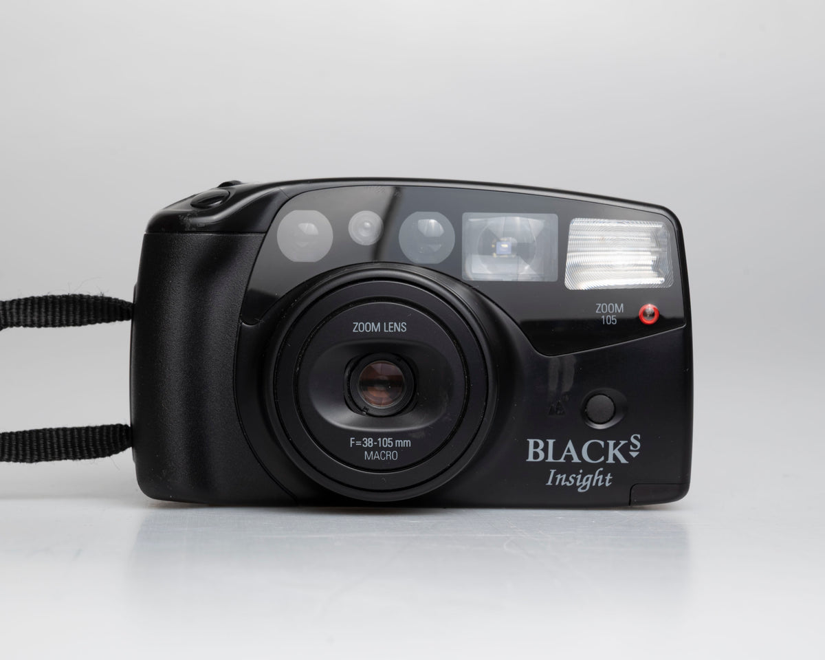 Black's (Samsung) Insight Zoom 105 35mm camera w/ original box, case, and manual (serial 1541839)