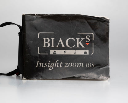 Black's (Samsung) Insight Zoom 105 35mm camera w/ original box, case, and manual (serial 1541839)