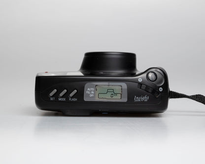 Black's (Samsung) Insight Zoom 105 35mm camera w/ original box, case, and manual (serial 1541839)