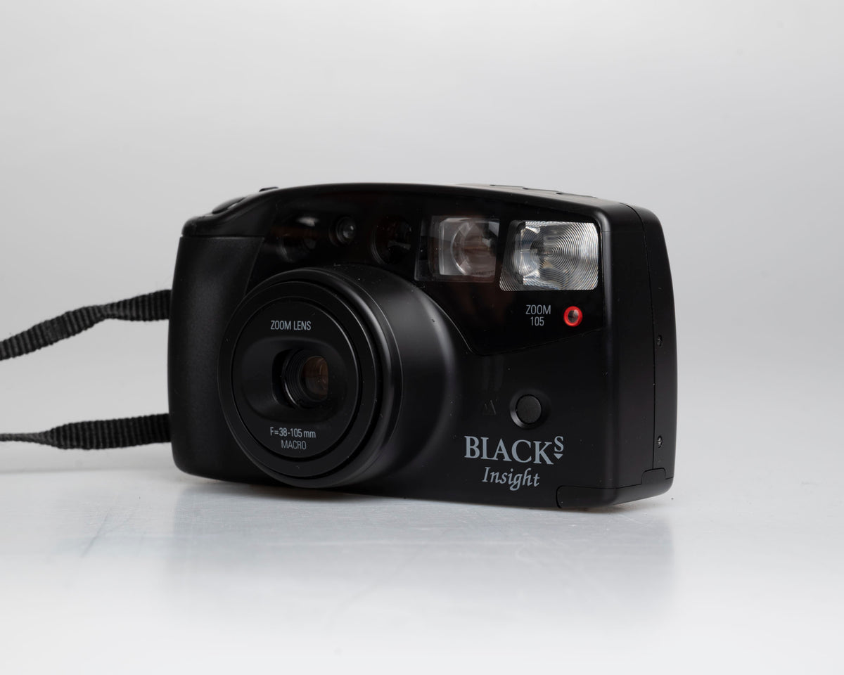 Black's (Samsung) Insight Zoom 105 35mm camera w/ original box, case, and manual (serial 1541839)