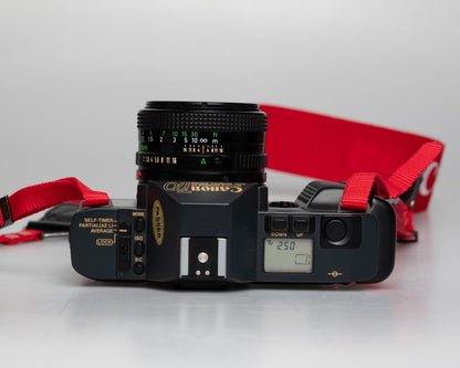 Canon T70 35mm SLR w/ FD 50mm f2 lens + manual (serial 2034155)