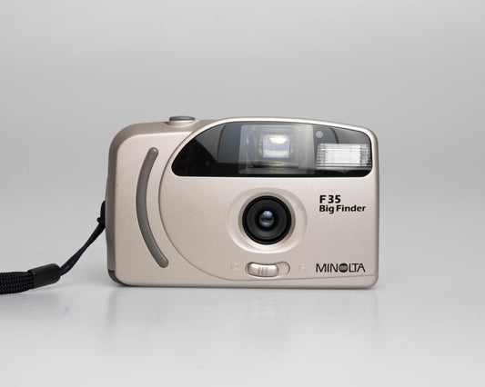 Appareil photo Minolta F-35 Big Finder 35 mm avec étui (numéro de série 78116370)