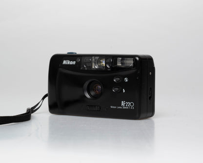 Nikon AF220 compact 35mm camera w/ case (serial 7206925)
