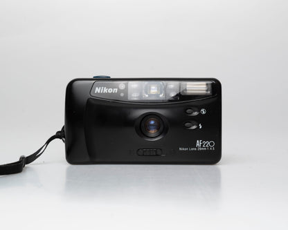 Nikon AF220 compact 35mm camera w/ case (serial 7206925)