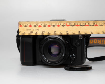 Nikon F90 35mm film SLR w/ AF Nikkor 50mm f1.8 lens (serial 2182919) | film🎞tested
