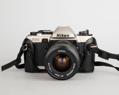 Appareil photo reflex Nikon FE10 35 mm avec objectif Zoom-Nikkor 35-70 mm + étui toujours prêt (série 2001252)