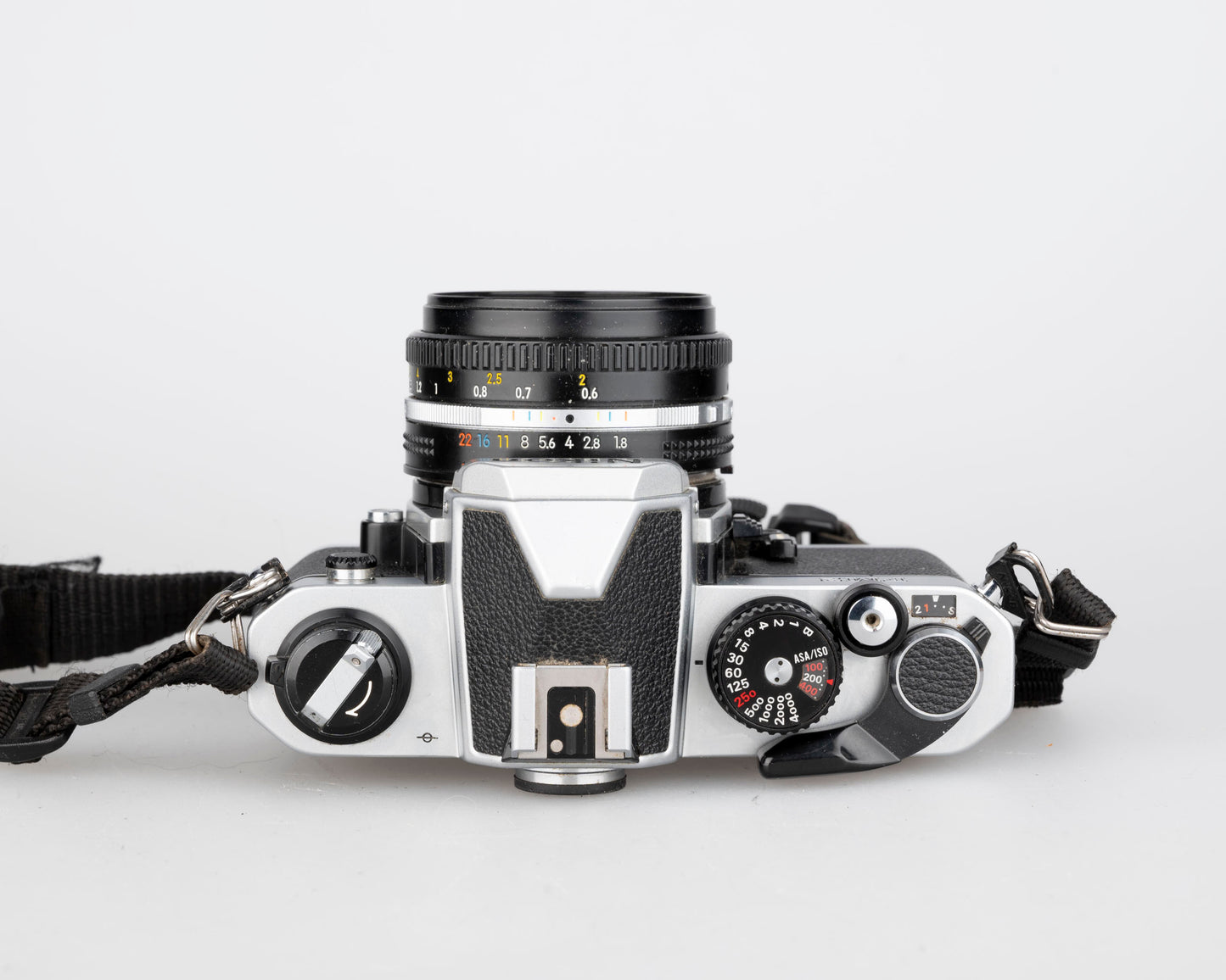 Nikon FM2n 35mm film SLR camera w/ Nikkor 50mm f1.8 lens + manuals in English and French (serial 8518258)