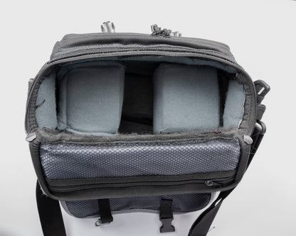Nikon mid-sized black and grey camera bag