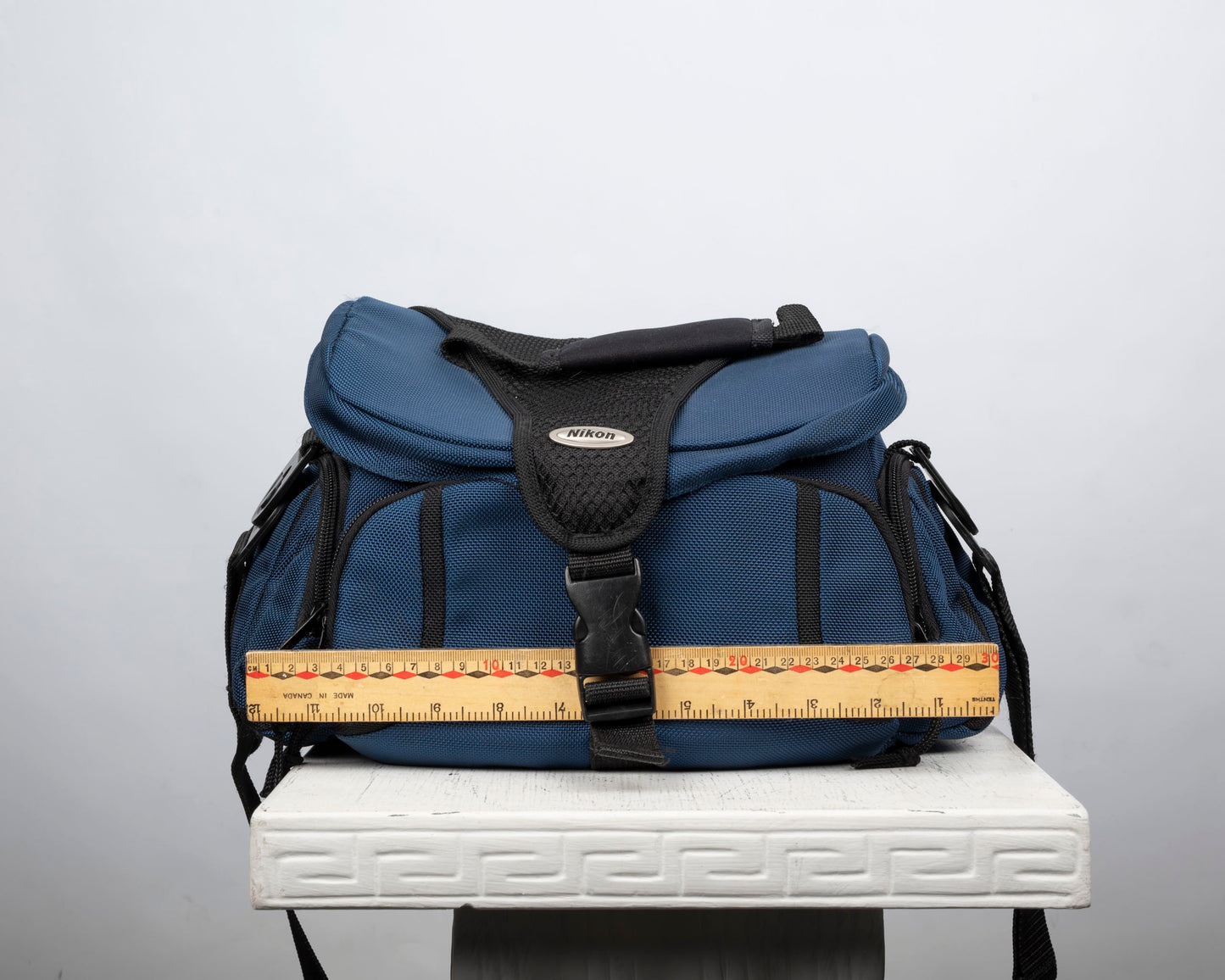Nikon mid-sized blue and black camera bag