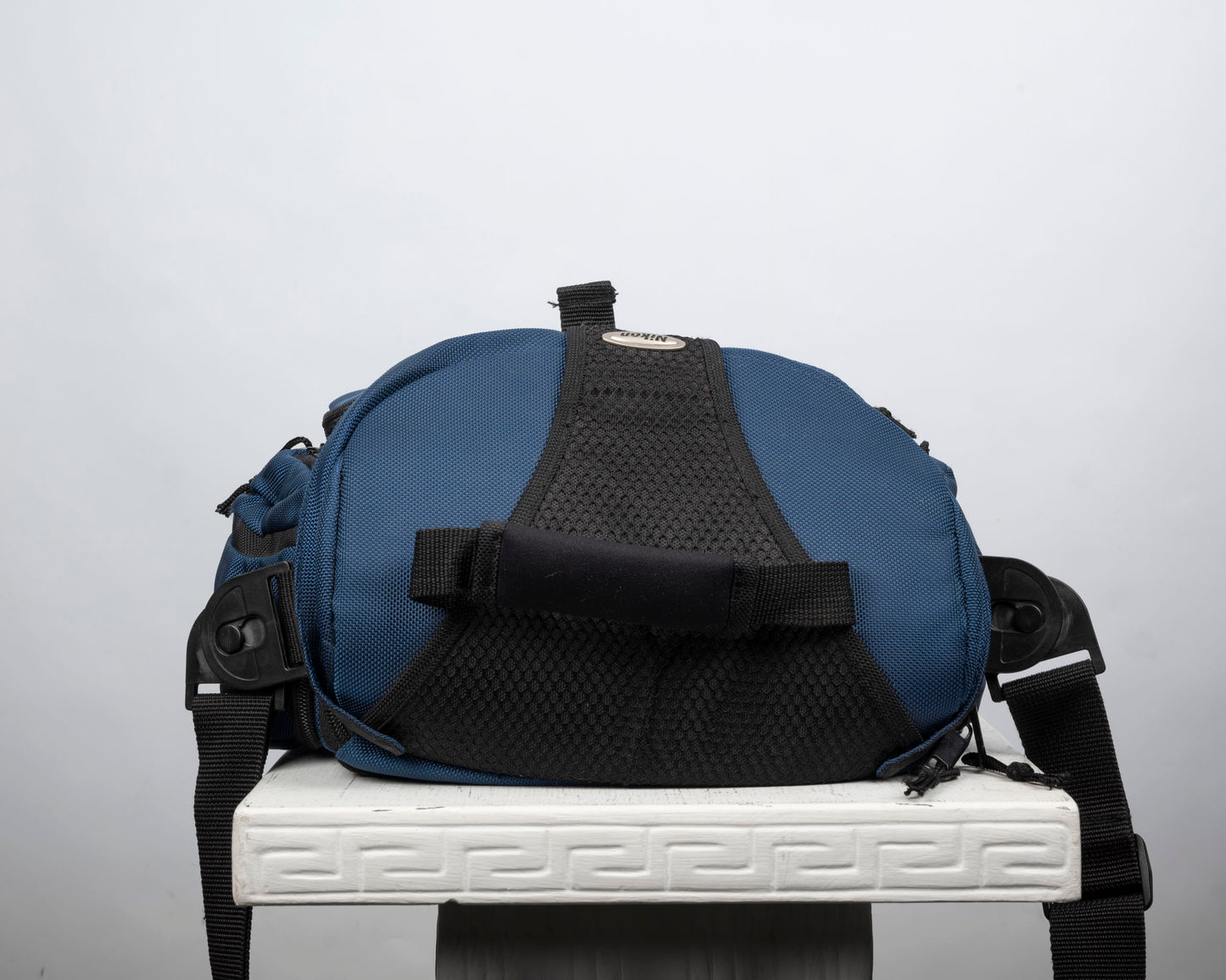 Nikon mid-sized blue and black camera bag