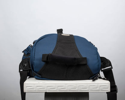 Nikon mid-sized blue and black camera bag