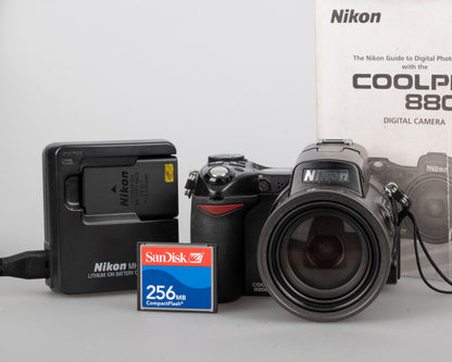 Nikon Coolpix 8800 8MP CCD sensor digicam w/ charger + battery + 256MB CF card