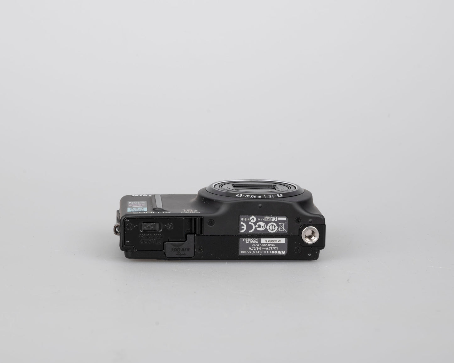 Appareil photo numérique Nikon Coolpix S9100 12,1 MP avec batterie + câble de charge USB (utilise des cartes SD)
