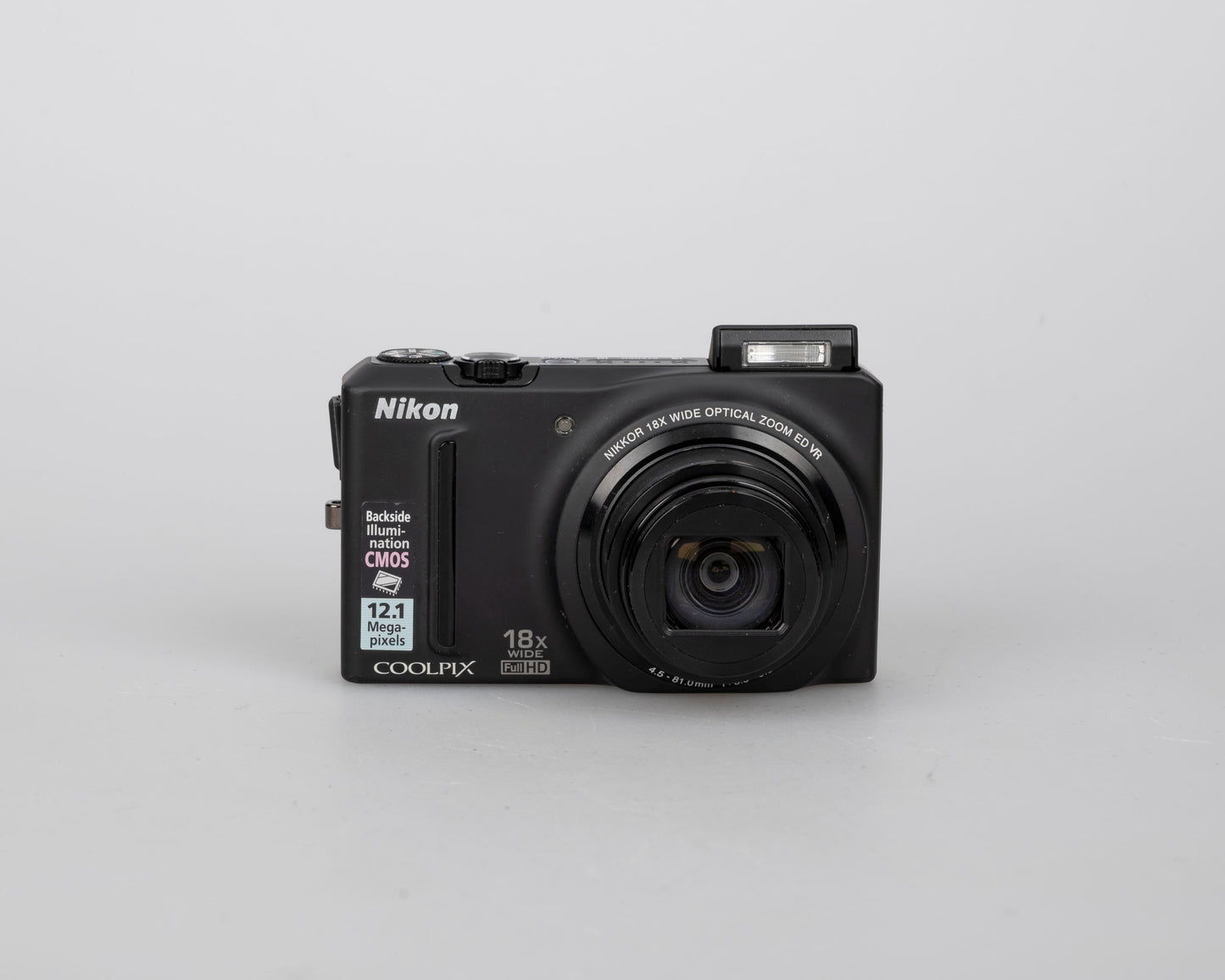 Appareil photo numérique Nikon Coolpix S9100 12,1 MP avec batterie + câble de charge USB (utilise des cartes SD)