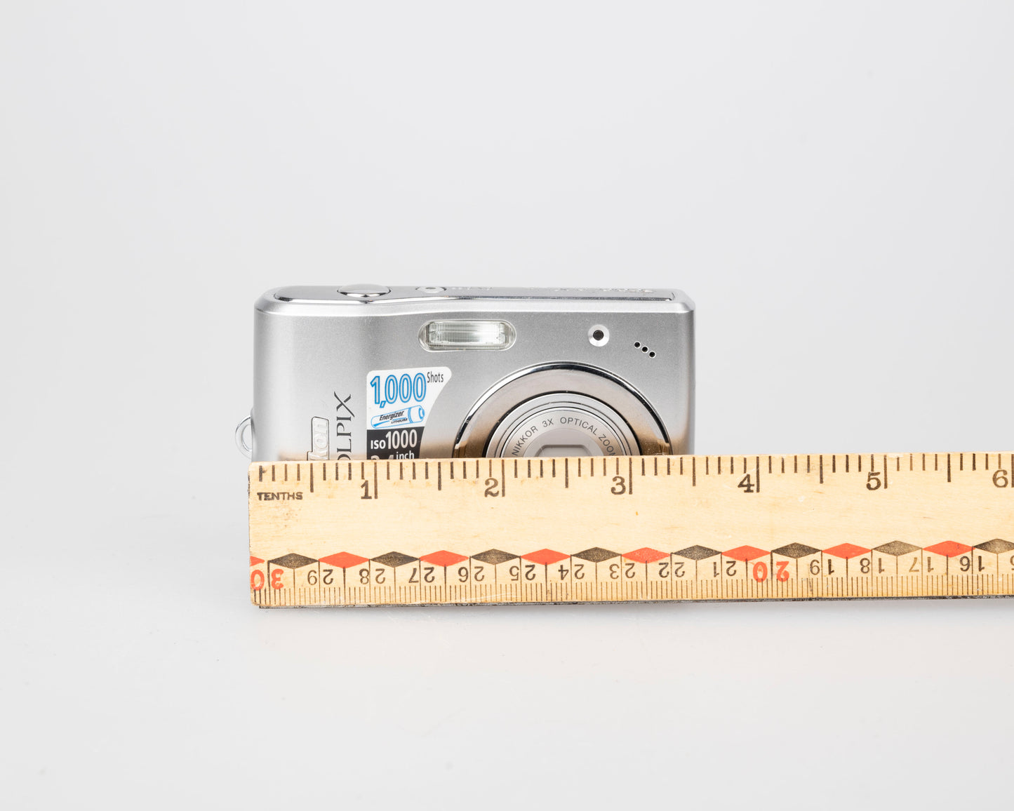 Nikon Coolpix L14 7.1 MP CCD sensor digicam (uses AA batteries and SD memory cards)