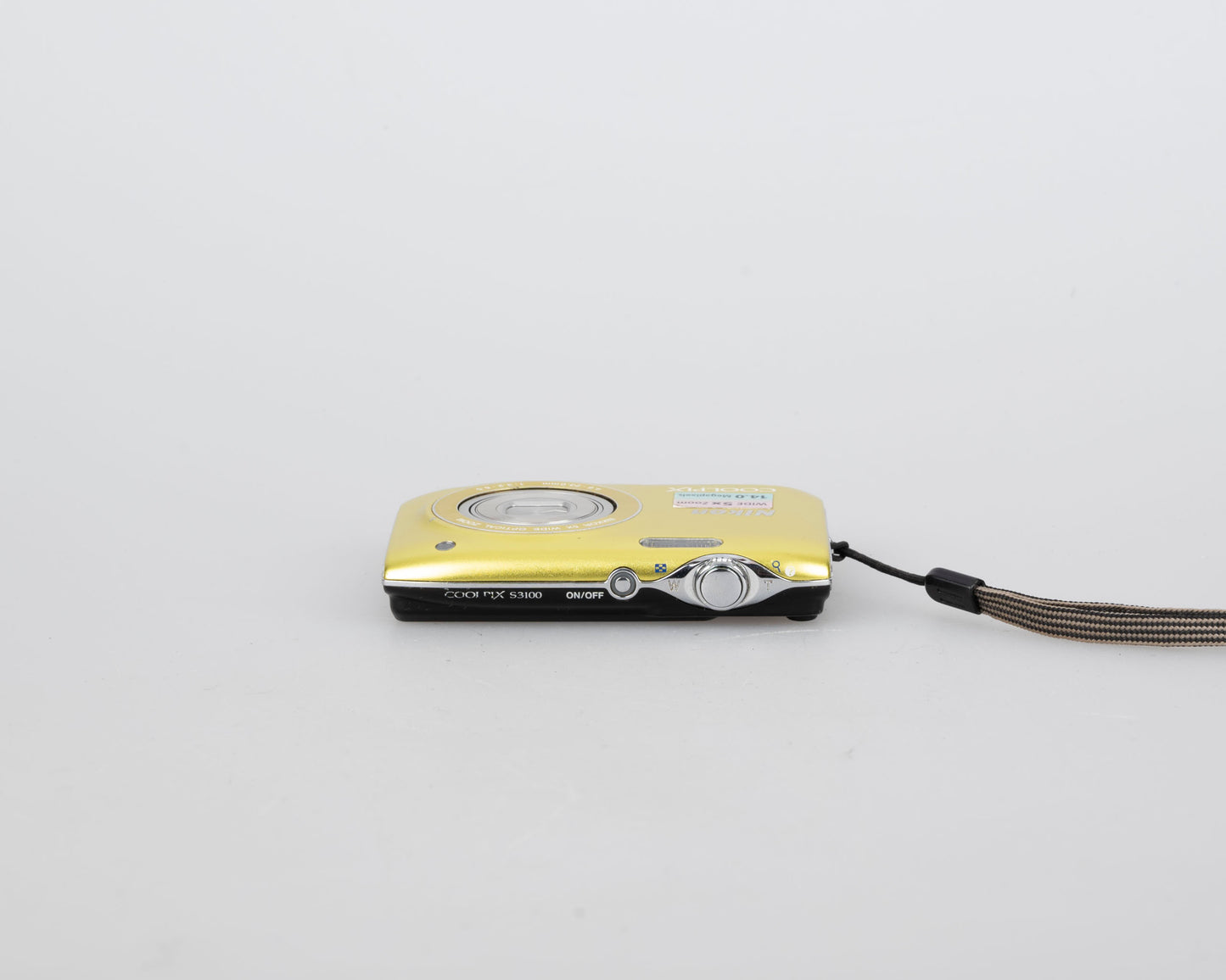 Appareil photo numérique Nikon Coolpix S3100 14MP avec carte SD 8 Go + batterie + chargeur (jaune-vert)