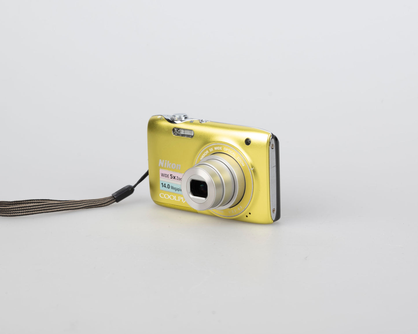 Appareil photo numérique Nikon Coolpix S3100 14MP avec carte SD 8 Go + batterie + chargeur (jaune-vert)