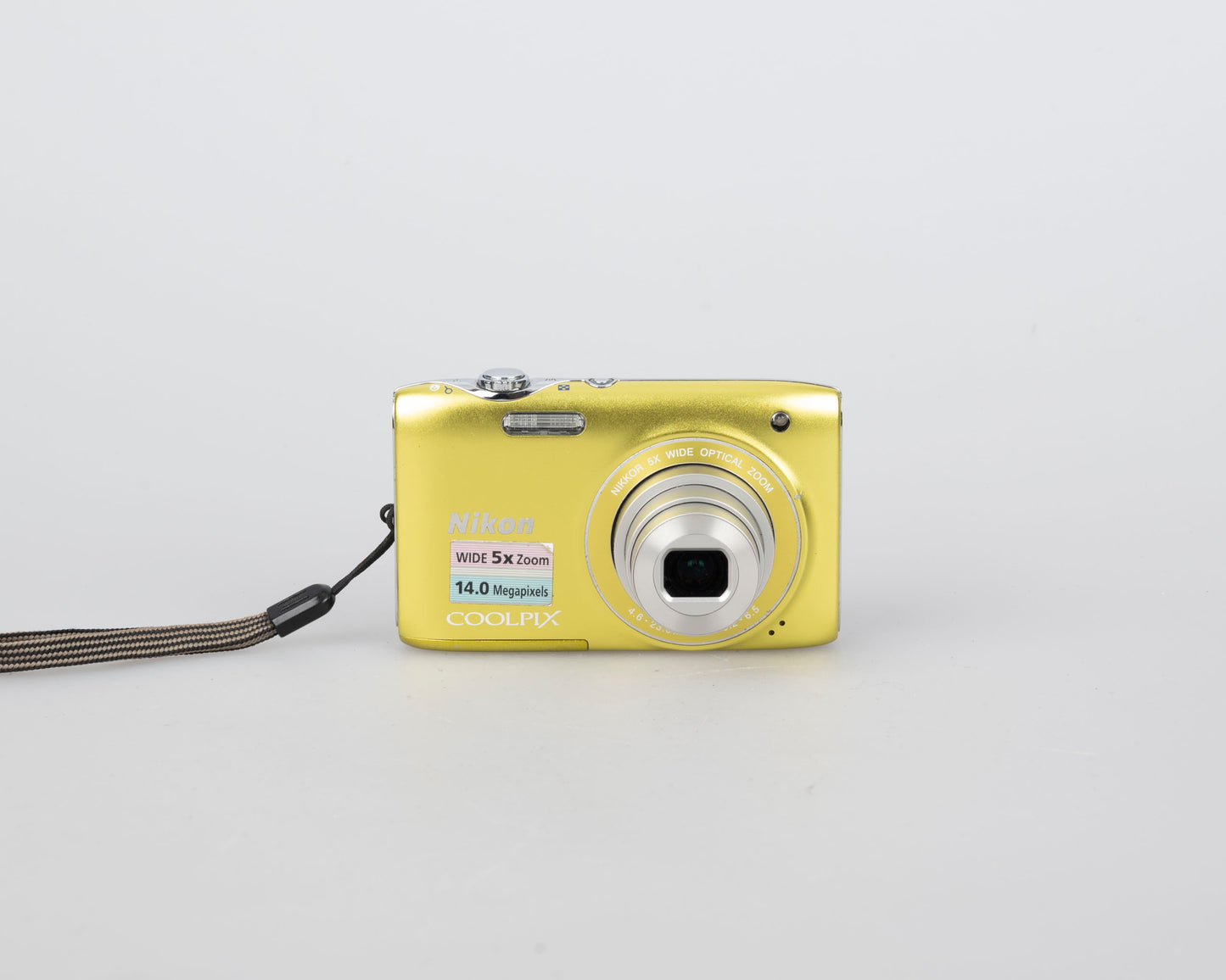 Appareil photo numérique Nikon Coolpix S3100 14MP avec carte SD 8 Go + batterie + chargeur (jaune-vert)