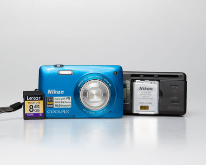 Nikon Coolpix S4300 16MP digicam w/ 8GB SD card + battery + charger (serial 50004782)