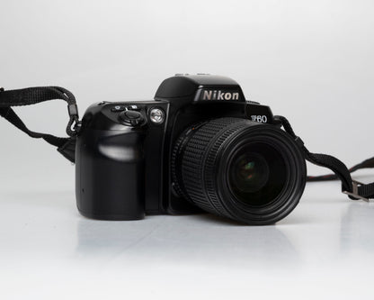 Nikon F60 35mm film SLR w/ AF Nikkor 28-80mm lens + manual (serial 2696418)