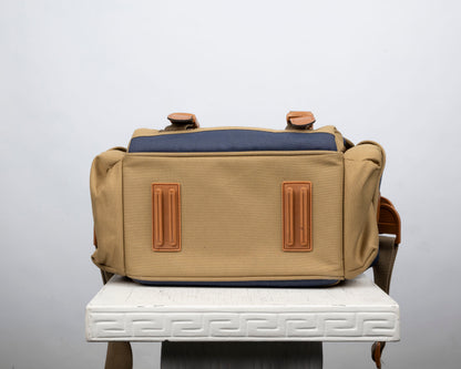 Sac photo Nikon beige et bleu de taille moyenne
