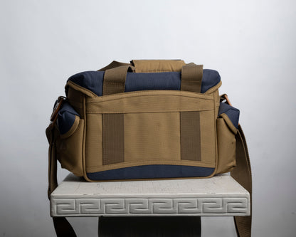 Sac photo Nikon beige et bleu de taille moyenne
