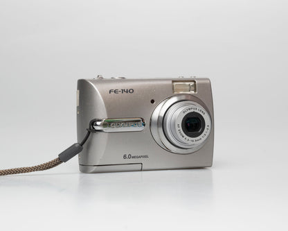 Olympus FE-140 6MP CCD sensor digicam w/ 512MB xD card (serial J69229231)