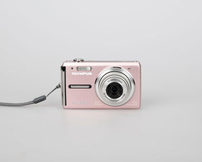 Olympus FE-330 8MP CCD sensor digicam w/ charger + battery + 2GB XD card + case + transfer cable