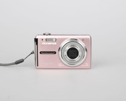 Olympus FE-330 8MP CCD sensor digicam w/ charger + battery + 2GB XD card + case + transfer cable