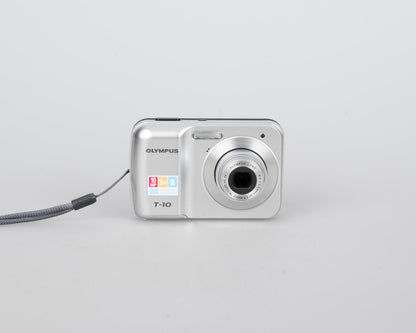 Olympus T-10 10MP CCD sensor digicam w/ 4GB SD card + box + manuals + CD + cable